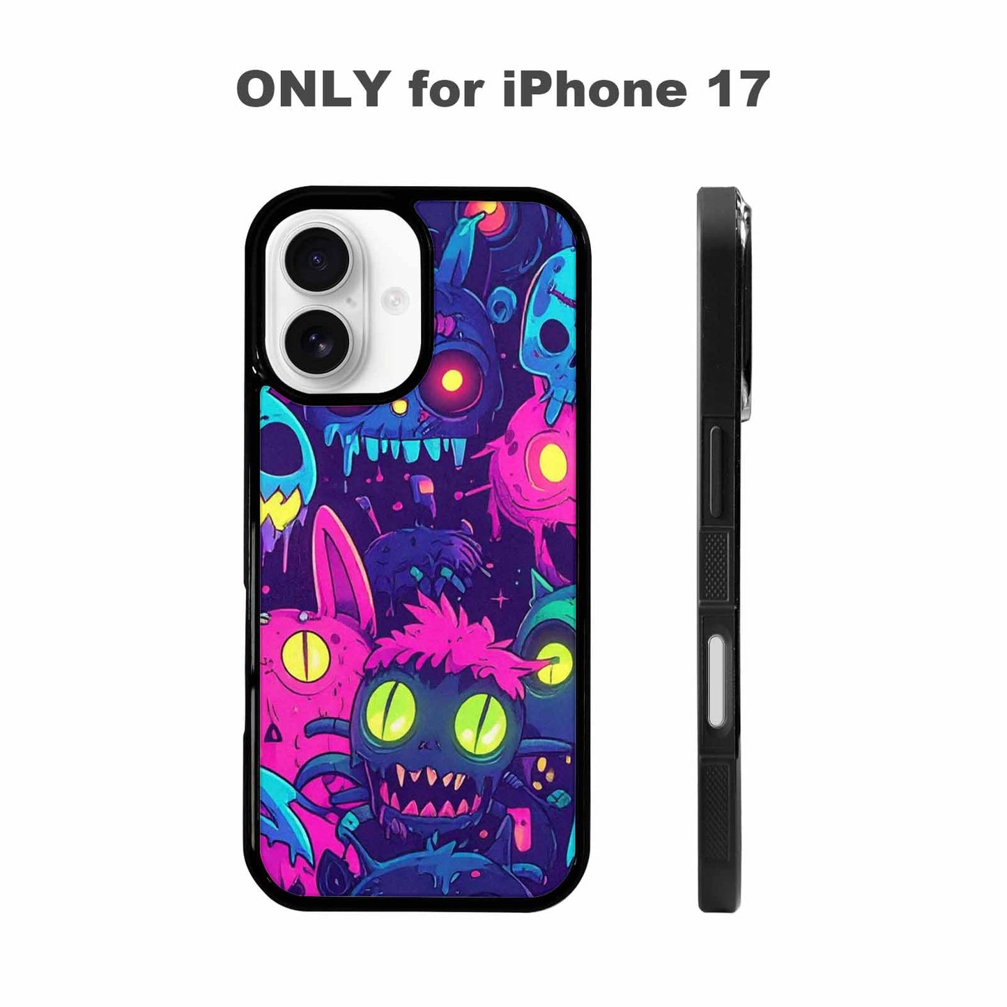 iPhone 17 Case — Mixed Toxic Glow Creature Cartoon Cute, Personalized Phone Case