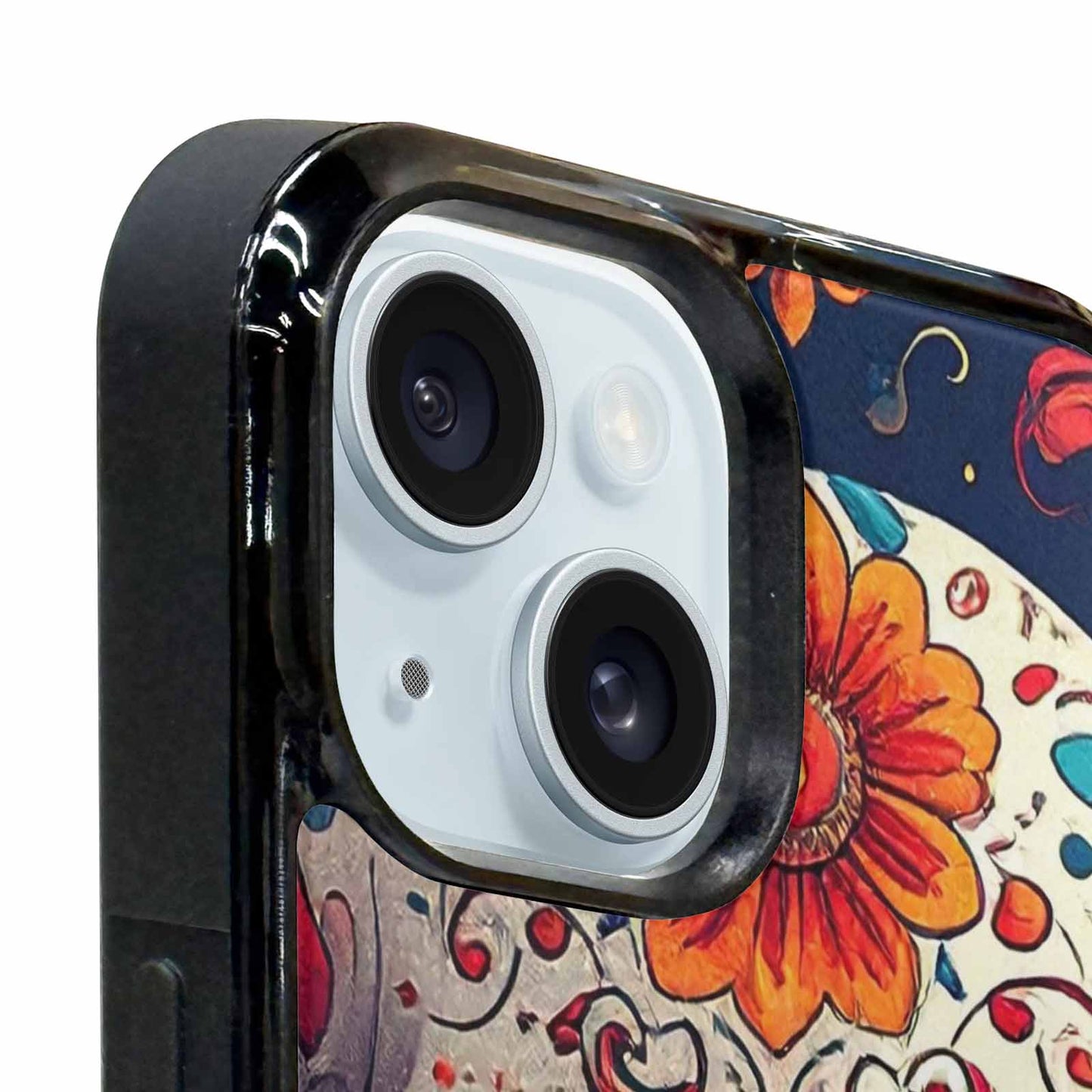iPhone 15 Plus Case — Day Dead Sugar Skull Art 100s, Unique Phone Case Design