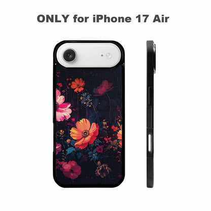iPhone 17 Air Case — Shadowy Glitch Floral Pattern Hundreds Floral, Custom Print Case Cover
