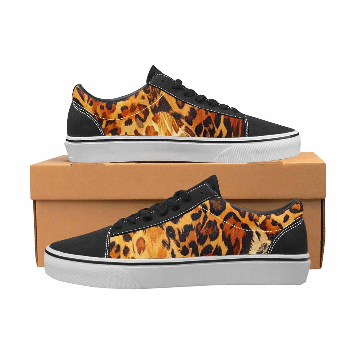WOMEN'S Animal Print Canvas Lace-Up Dark Academia Custom Shoes