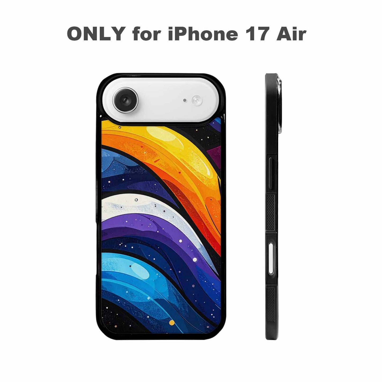 iPhone 17 Air Case — Glossy Winter Wave Seamless Cartoon Cute, Custom Printed Phone Case