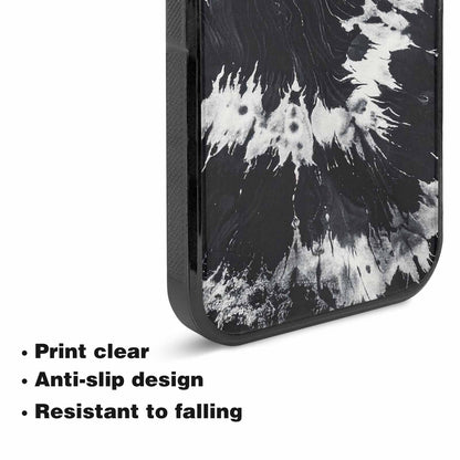 iPhone 15 Plus Case — Black White Animal Print, Personalized Phone Case