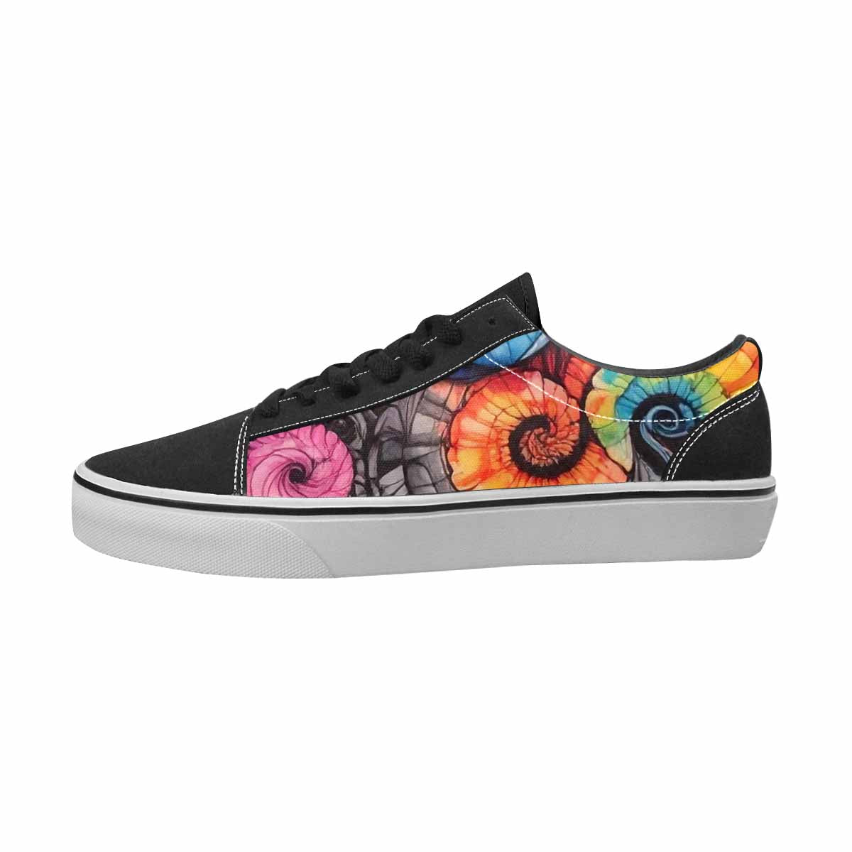 MEN'S Tie Dye Black & Pink Ink Canvas Boutique Dreamcore Sneakers