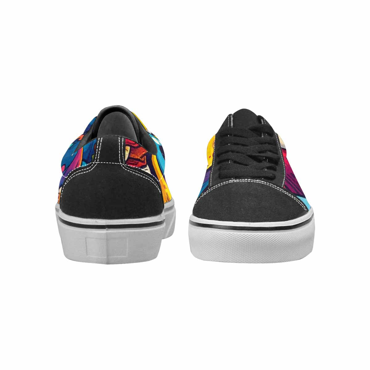 WOMEN'S Cartoon Monster Character Canvas Lace-Up Neon Fantasy Custom Sneakers
