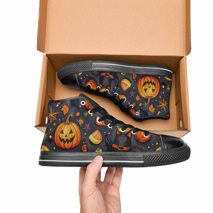 WOMEN'S Halloween High Top Canvas Grunge Sneakers