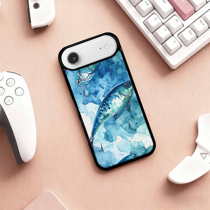 iPhone 17 Air Case — Fishing Lure And Hook Pattern Watercolor, Personalized Phone Case