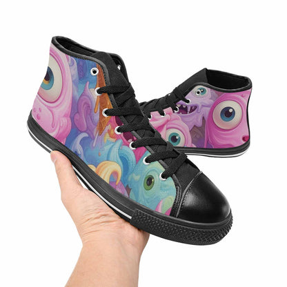 MEN'S Melting Icecream Cone Monster High Top Canvas Aesthetic Shoes