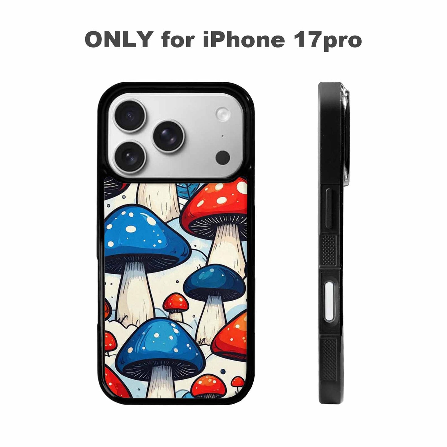 iPhone 17 Pro Case — Vivid Winter Mushroom Seamless Cartoon Cute, Custom Phone Case