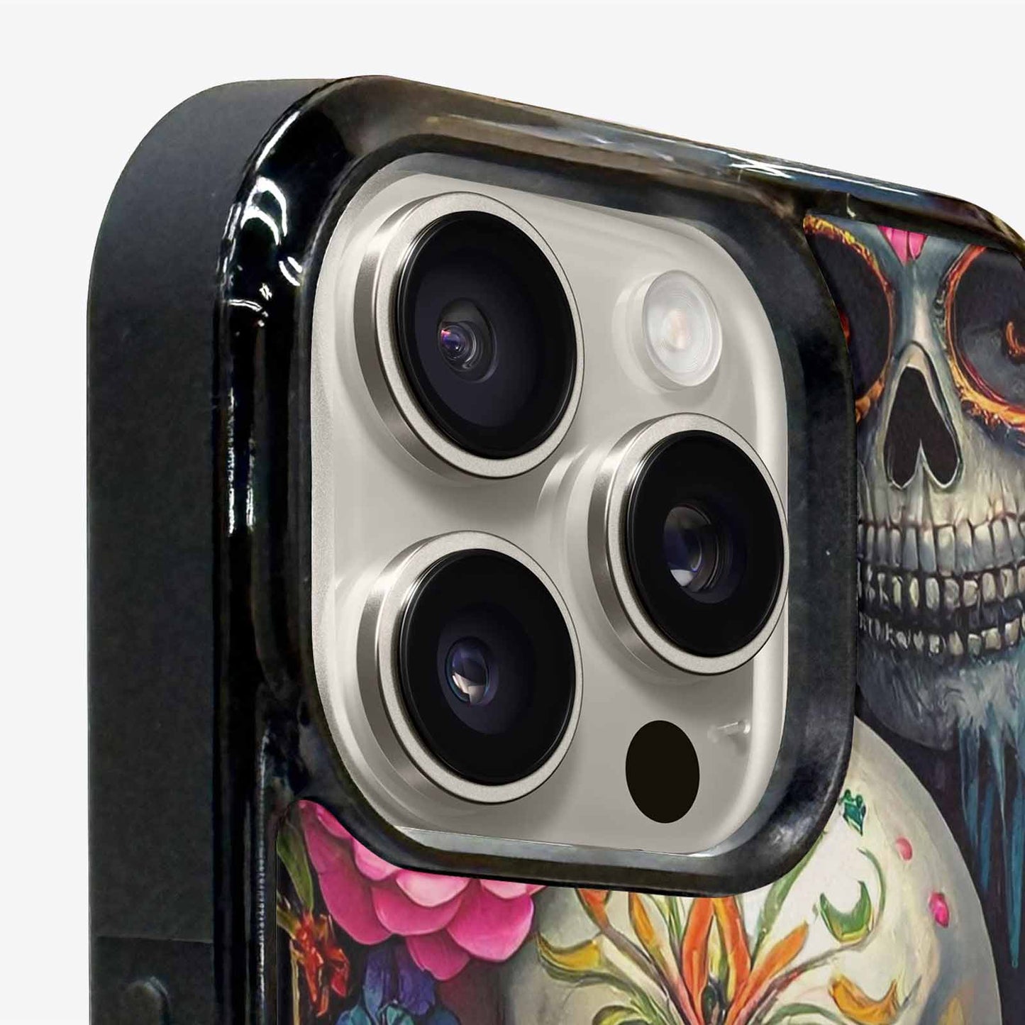 iPhone 15 Pro Max Case — Greyscale Black And White Dark Black, Custom Printed Phone Case