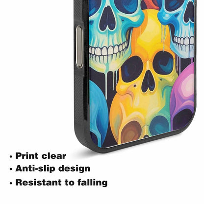 iPhone 15 Pro Max Case — Dripping Candy Skulls, Custom Print Case Cover