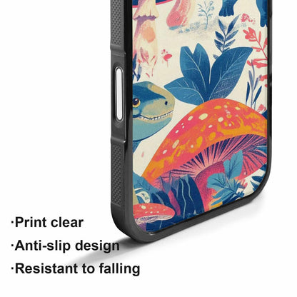 iPhone 17 Case — Vintage Dinosaurs Mushroom Retro Vintage, Personalized Phone Case