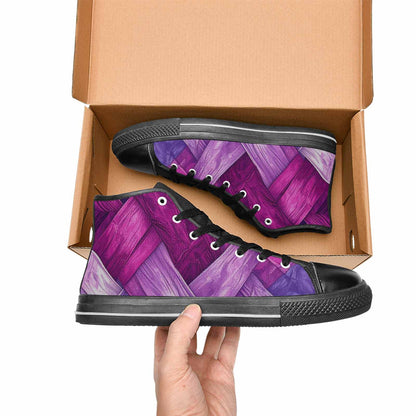 MEN'S Bisexual Flag Color High Top Canvas Surreal Custom Shoes