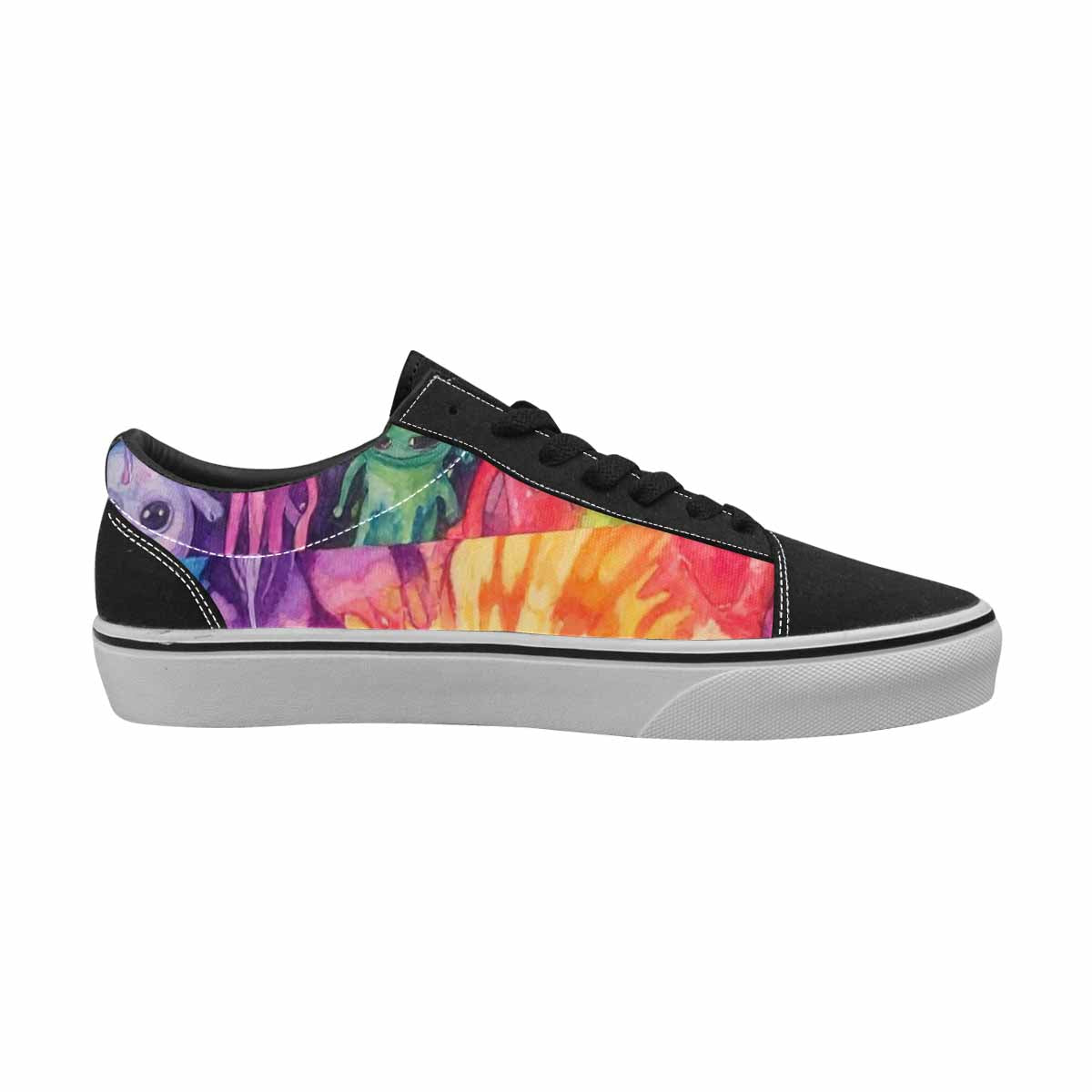 WOMEN'S Aliens  Tie Dye Lace-Up Canvas Vivid Sneakers