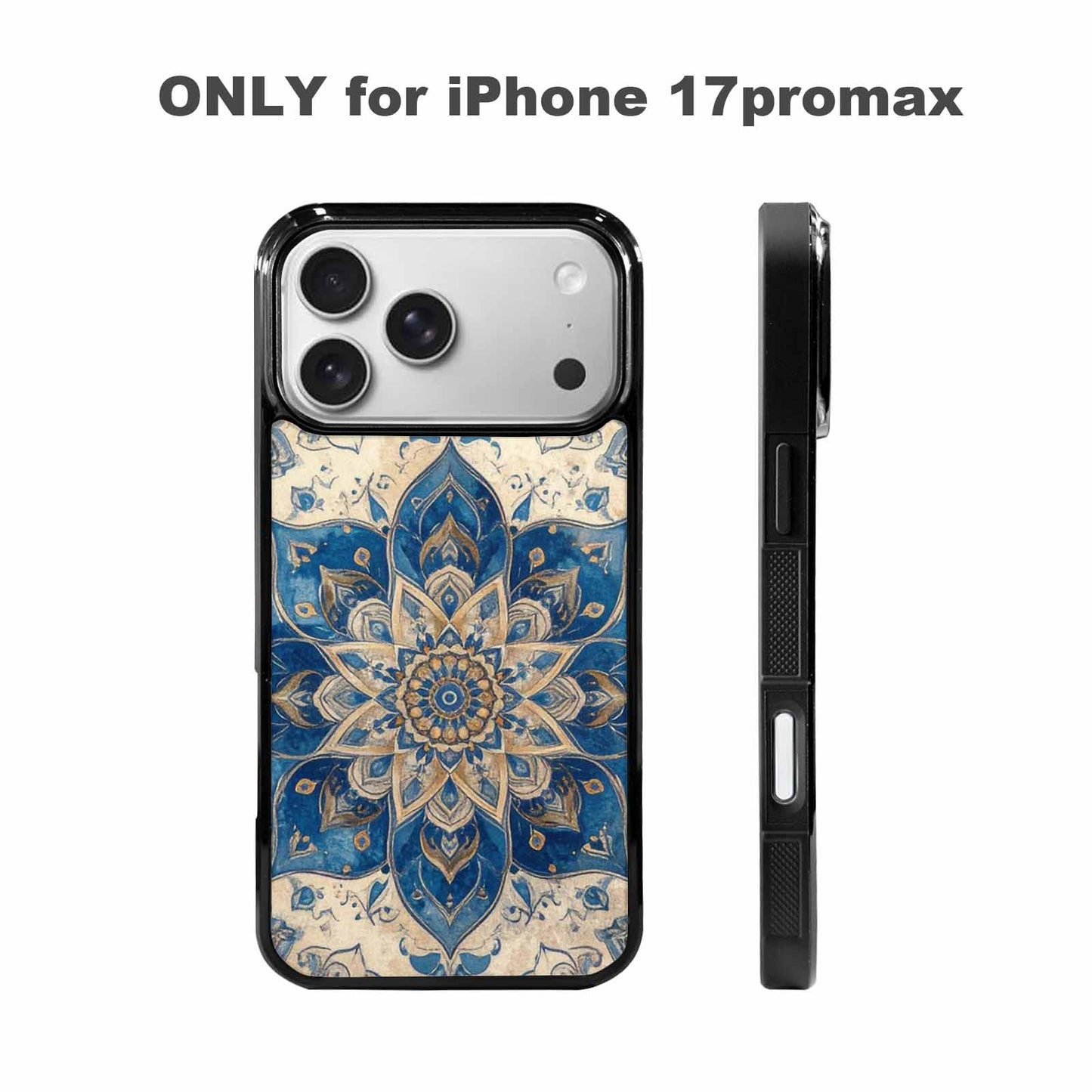 iPhone 17 Pro Max Case — Small Mandala Pattern, Randomly Floral, Custom Printed Phone Case