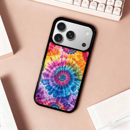 iPhone 17 Pro Case — Small Tie Dye Swirl Pattern Tie, Custom Printed Phone Case