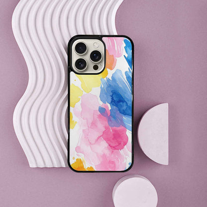 iPhone 16 Pro Max Case — Trans Strong Watercolor Seamless Pattern Vibrant, Custom Printed Phone Case