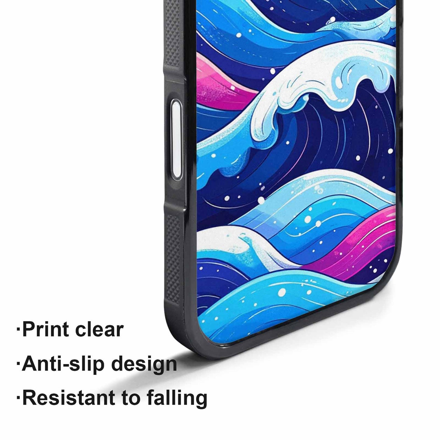 iPhone 17 Pro Case — Glossy Winter Wave Seamless Cartoon Cute, Custom Print Case Cover