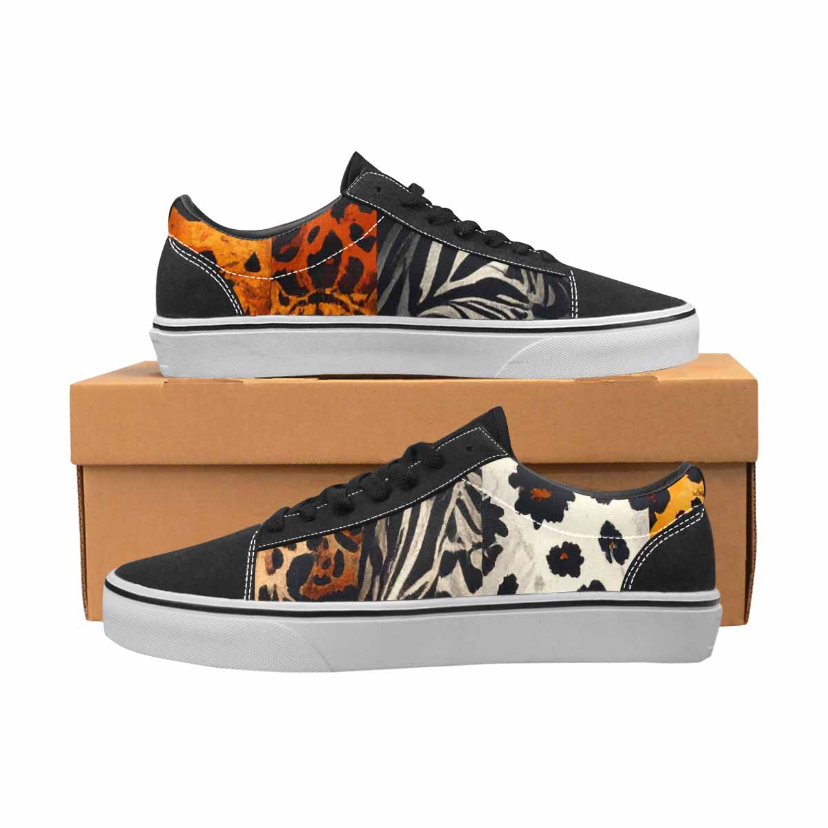 MEN'S Animal Print Canvas Lace-Up Dark Academia Shoes