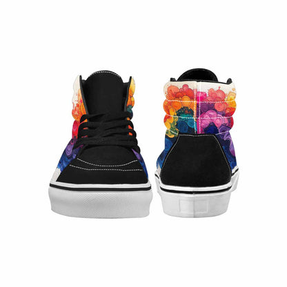 MEN'S Tie High Top Canvas Wallpaper Art Custom Sneakers