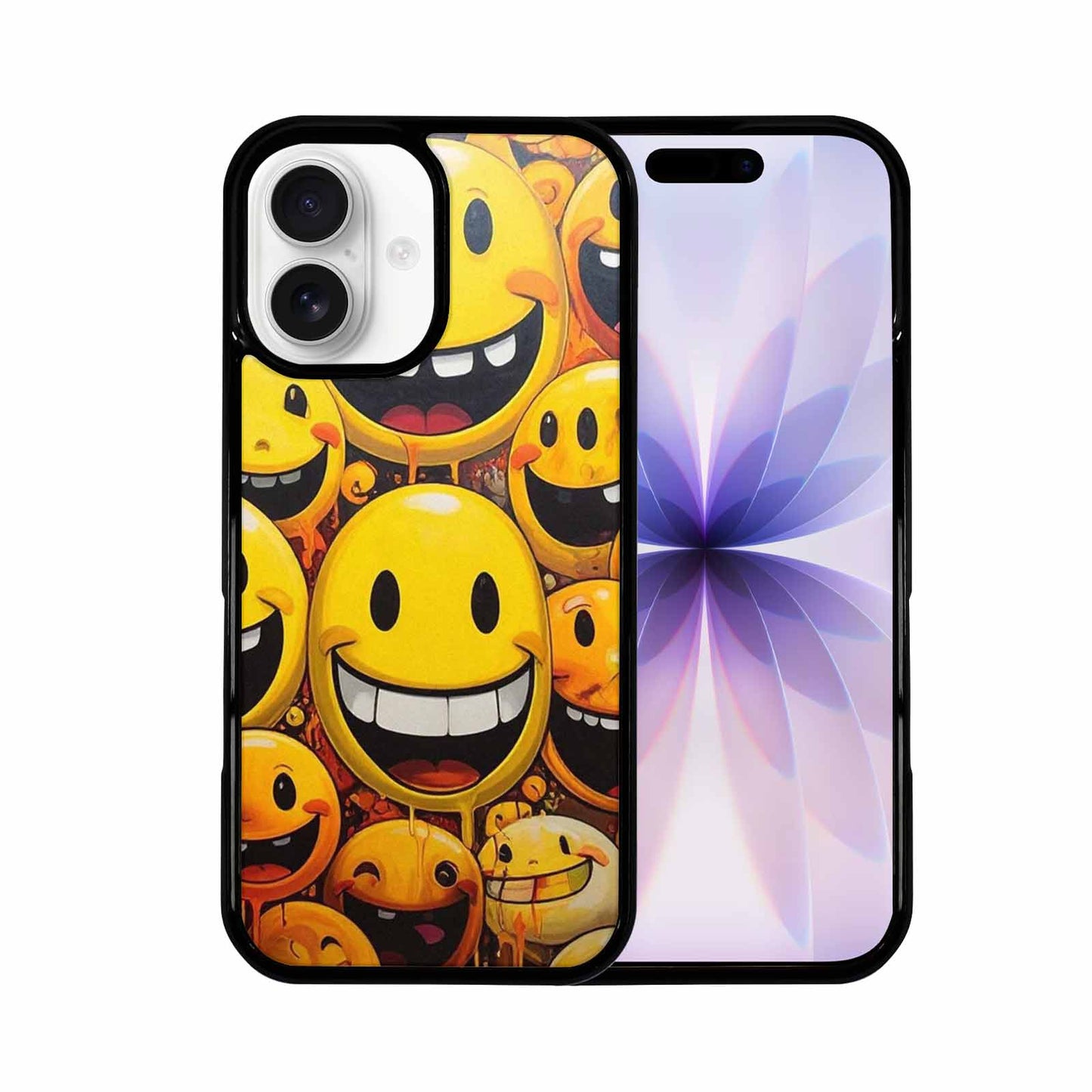 iPhone 17 Case — Melting Moon Smiley Original Art, Custom Phone Case