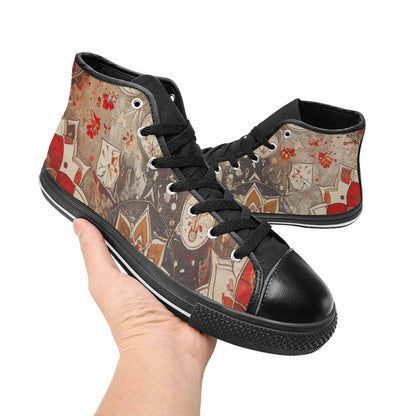 WOMEN'S Mandala High Top Canvas Surreal Custom Sneakers