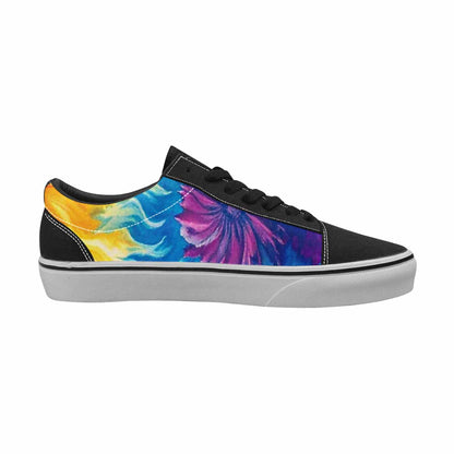 MEN'S Tie Dye Swirl Canvas Lace-Up Grunge Custom Sneakers