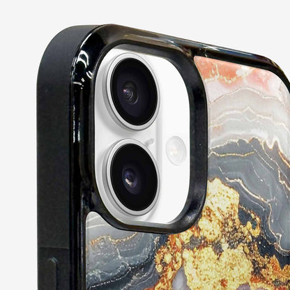 iPhone 16 Plus Case — Marble Vein Marble Veins Pattern Hundreds, Custom Art Phone Cover