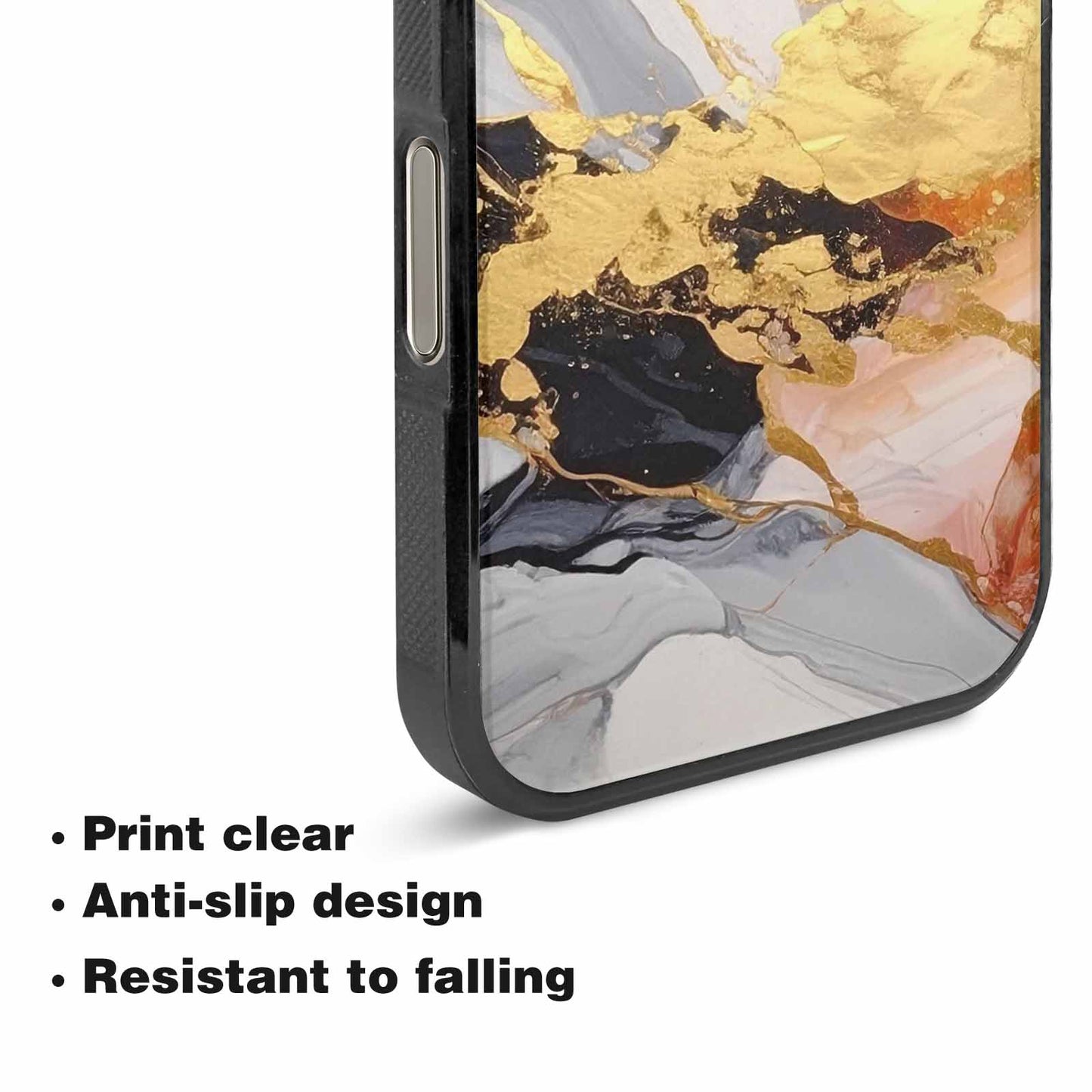 iPhone 16 Pro Case — Marble Vein Marble Veins Pattern Hundreds, Custom Phone Case