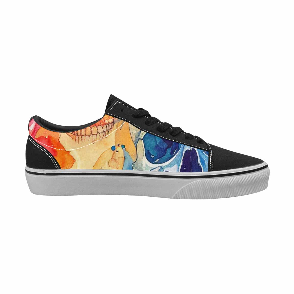 WOMEN'S Kulls - Watercolor Canvas Lace-Up Grunge Custom Sneakers