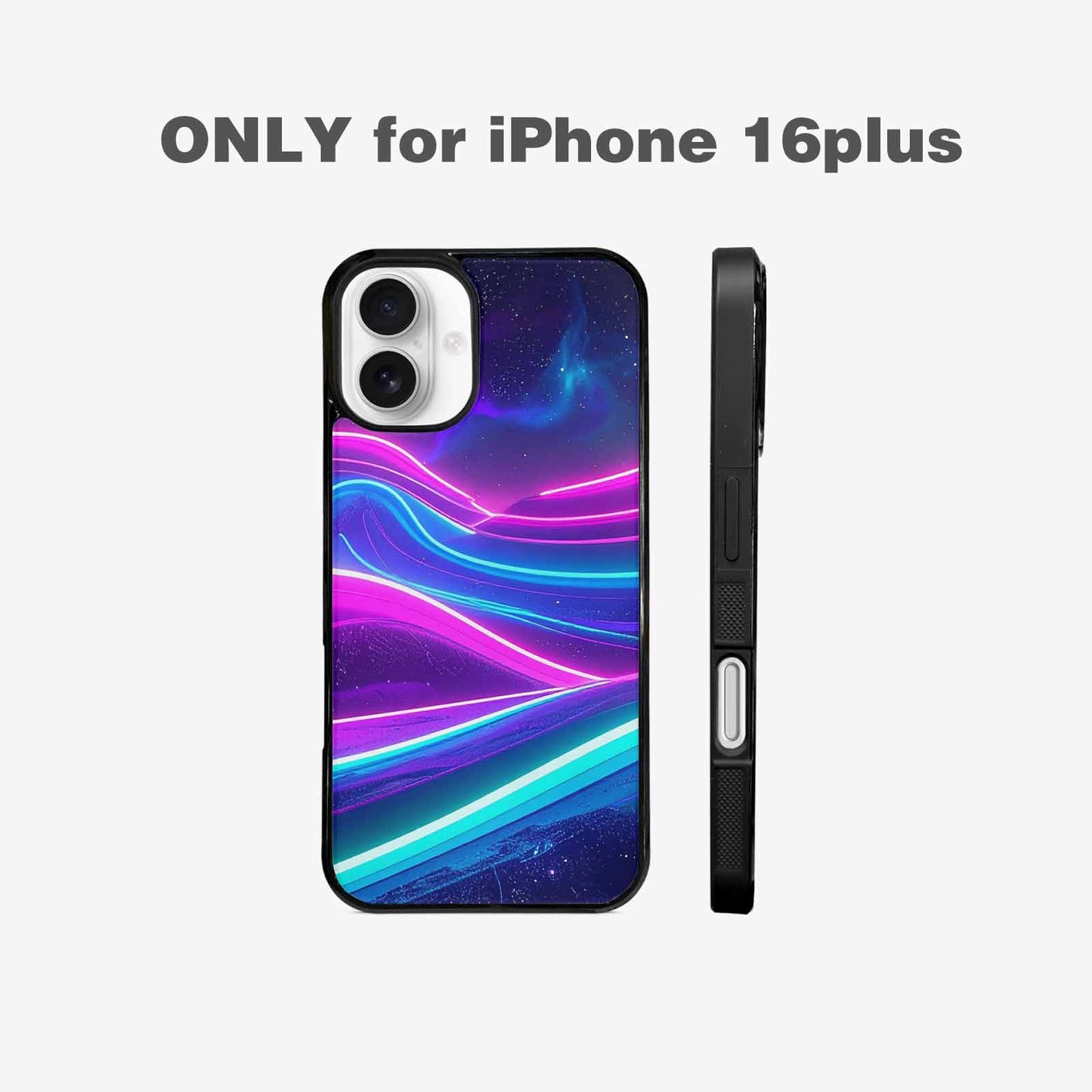 iPhone 16 Plus Case — 80s Neon Cartoon, Custom Made Phone Cover
