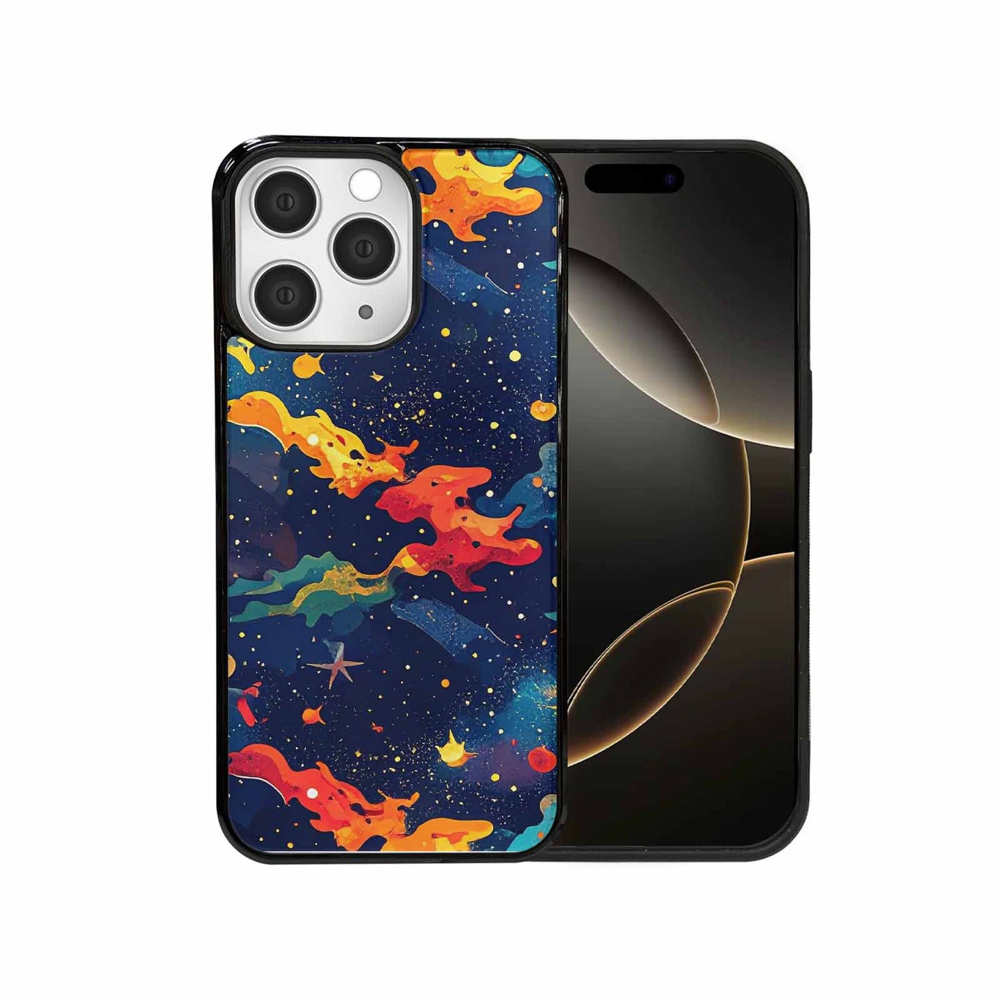 iPhone 15 Pro Max Case — Cosmic Camo Harmony, Custom Printed Phone Case
