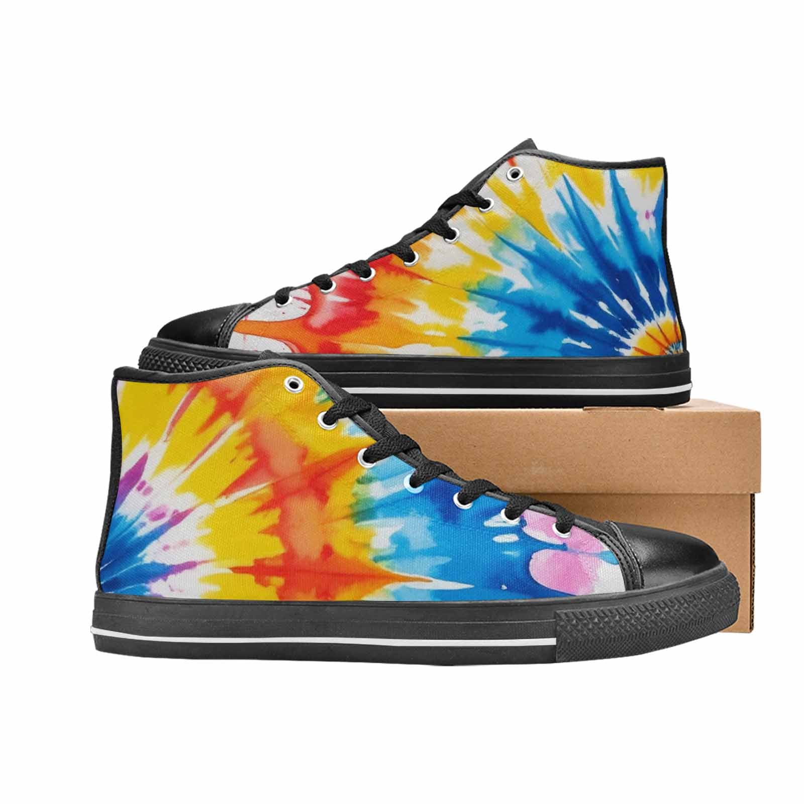MEN'S Tie Dye Drip High Top Canvas Dreamcore Shoes