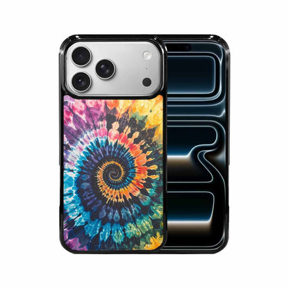 iPhone 17 Pro Max Case — Black &amp; Blue Ink Tie Dye, Custom Art Phone Cover