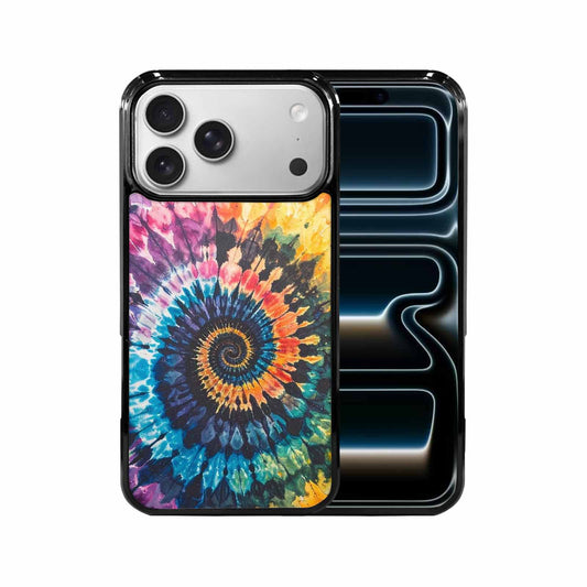 iPhone 17 Pro Max Case — Black &amp; Blue Ink Tie Dye, Custom Art Phone Cover