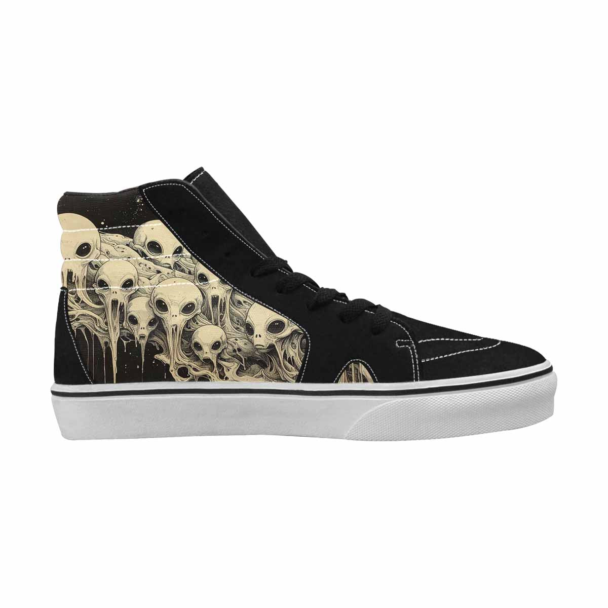 MEN'S Melting Aliens High Top Canvas Cottagecore Sneakers