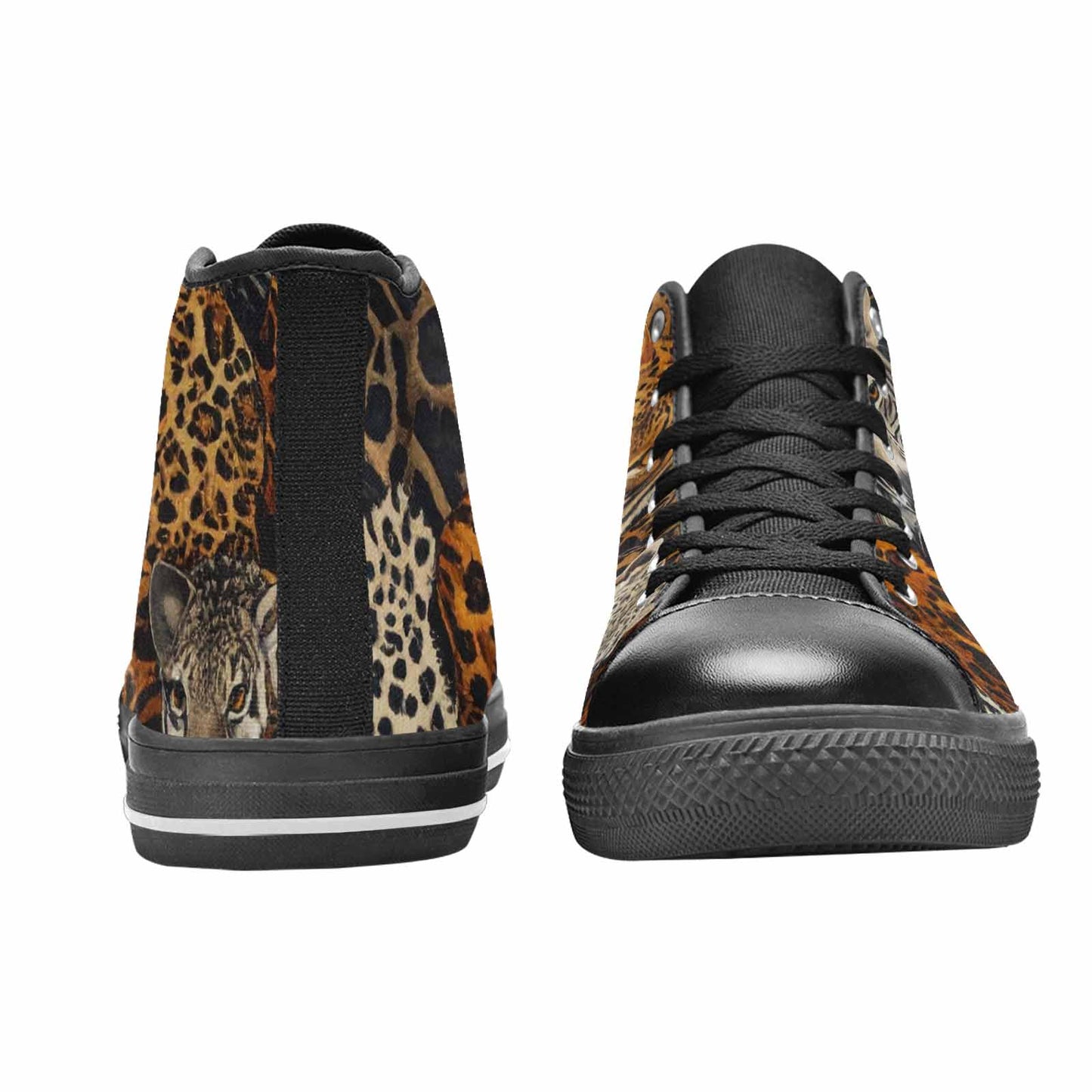 MEN'S Animal Print High Top Canvas Neon Fantasy Shoes