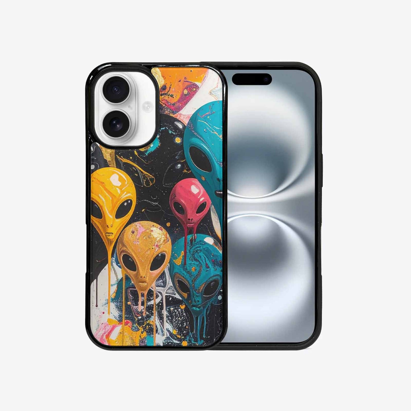 iPhone 16 Case — Aliens Marblealiens Pattern, Custom Print Case Cover