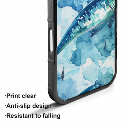 iPhone 17 Case — Fishing Lure And Hook Watercolor Abstract, Original Design Phone Case