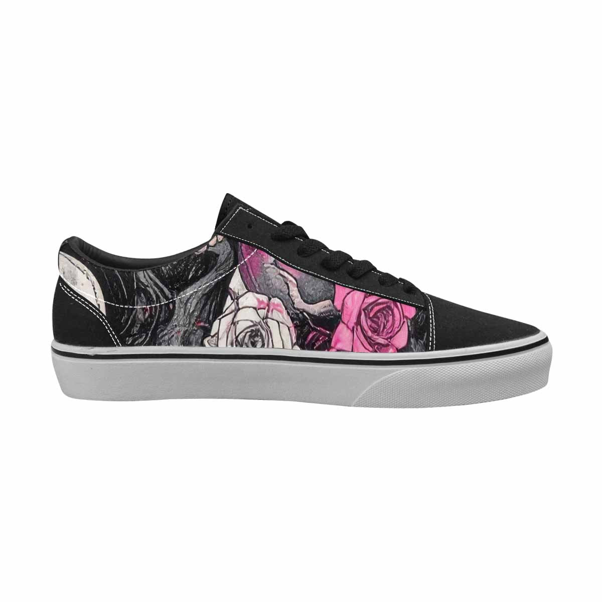WOMEN'S Skull Roses Lace-Up Canvas Dreamlike Custom Shoes