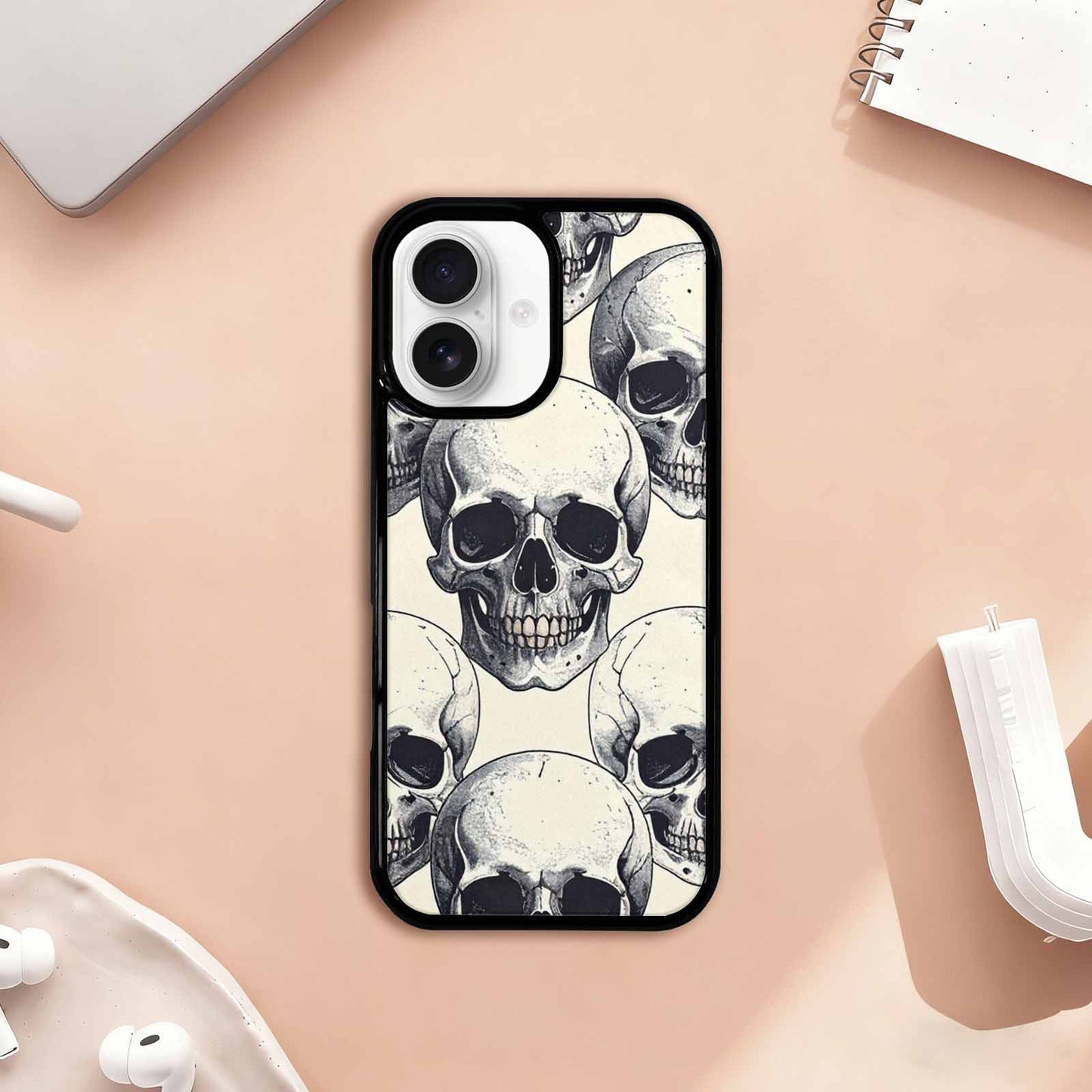 iPhone 17 Case — Skull Dark Art Gothic Print Gothic, Personalized Phone Case