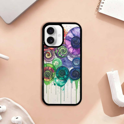 iPhone 17 Case — Black &amp; Green Ink Tie Dye, Custom Designed Case Cover
