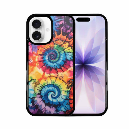 iPhone 17 Case — Black &amp; Blue Ink Tie Dye, Customized Protective Case