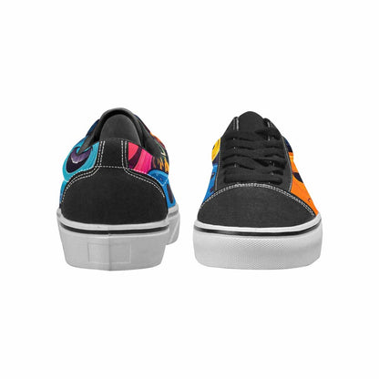 WOMEN'S Smiley Faces Lace-Up Canvas Wallpaper Art Custom Sneakers