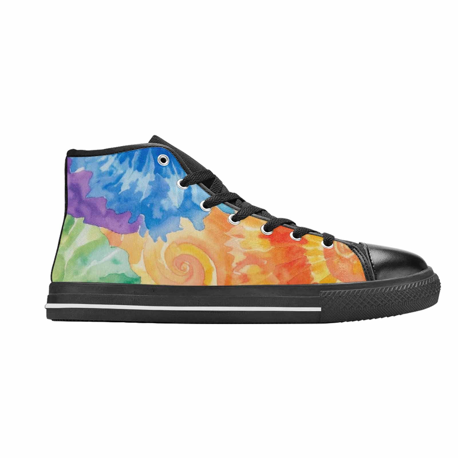 MEN'S Tie Dye Swirl High Top Canvas Aesthetic Custom Shoes