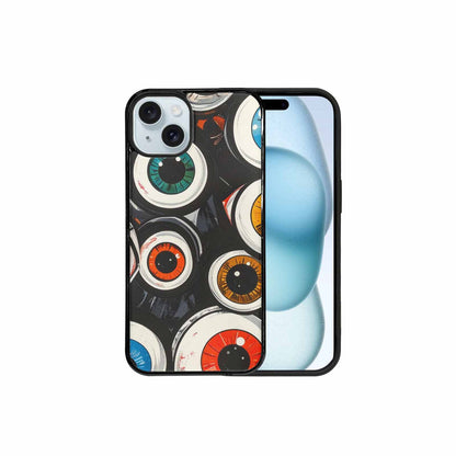 iPhone 15 Plus Case — Googly Cartoon Eyeballs, Unique Phone Case Design