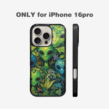 iPhone 16 Pro Case — Aliens Pattern Hundreds Of Sma Giq, Custom Phone Case