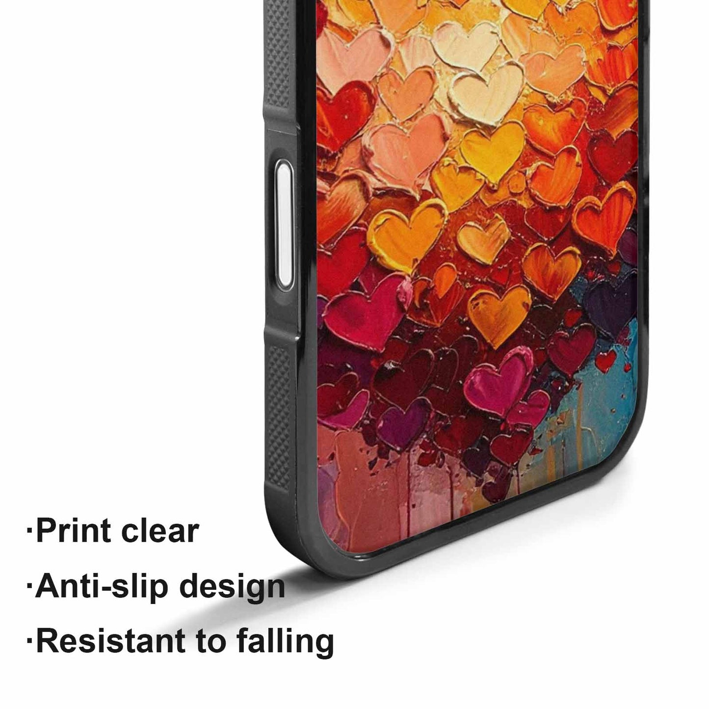 iPhone 17 Case — Full Color Vibrant Heart Original Art, Custom Phone Case