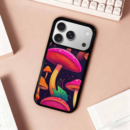 iPhone 17 Pro Case — Psychedelic Mushroom Cartoon Pattern Cartoon Cute, Original Design Phone Case