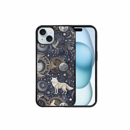 iPhone 15 Plus Case — Wolves Everywhere Collage Overlap Small Wolf, Custom Art Phone Cover