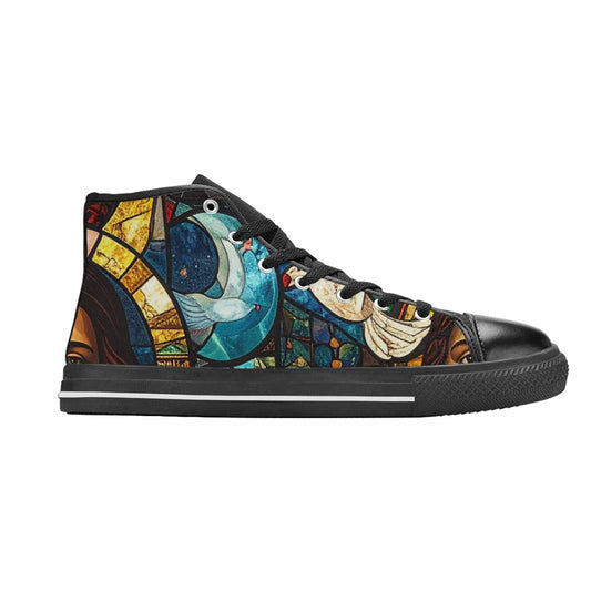 WOMEN'S Jesus Face Small High Top Canvas Vivid Custom Shoes